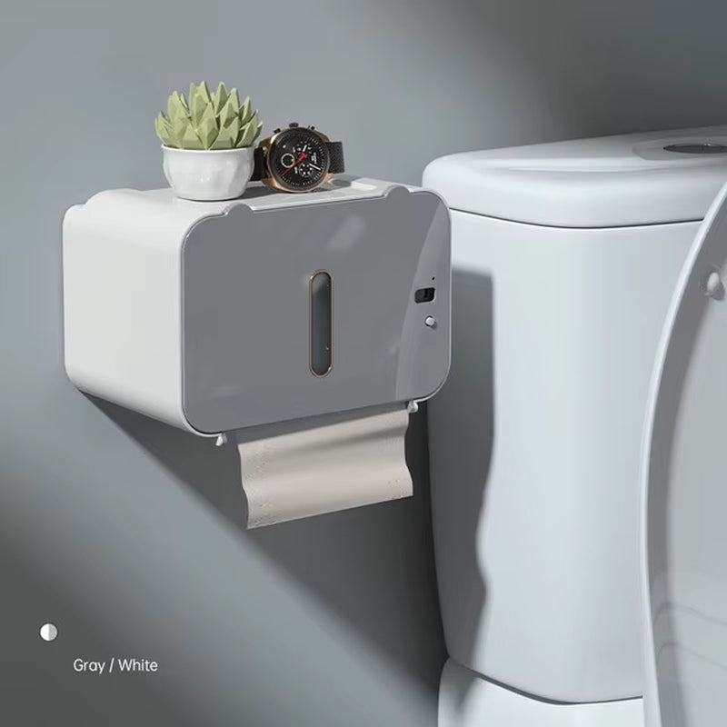Toilet Paper Holder Shelf Automatic Paper Out Tissue