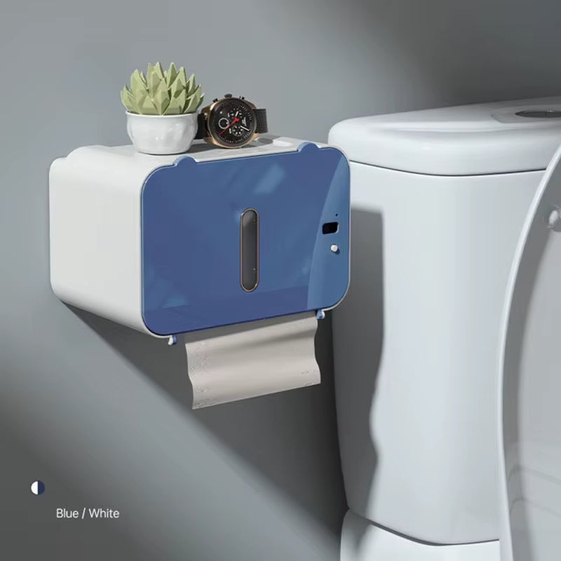 Toilet Paper Holder Shelf Automatic Paper Out Tissue