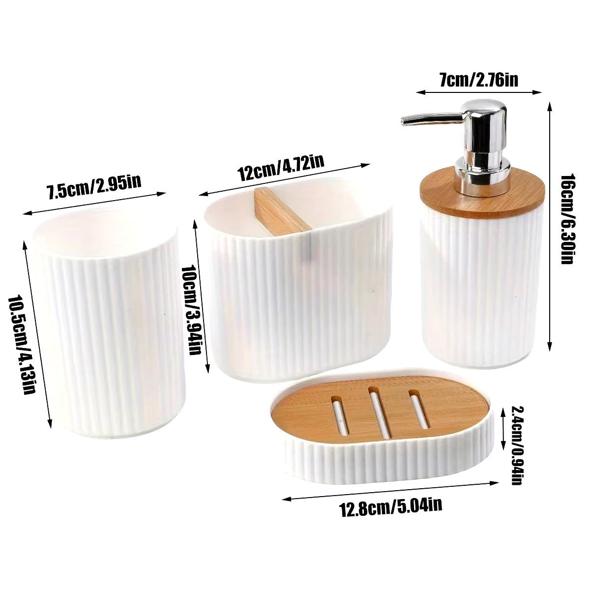 4Pcs Bathroom Accessories Set 